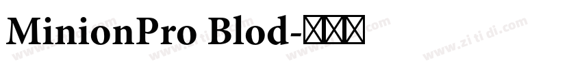 MinionPro Blod字体转换